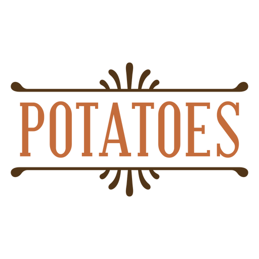 Potatoes label stroke PNG Design