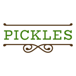 Green pickles label stroke PNG Design