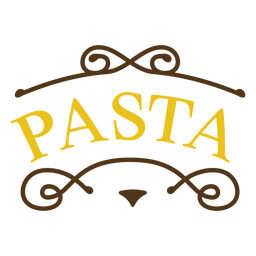 Yellow pasta label stroke Transparent PNG