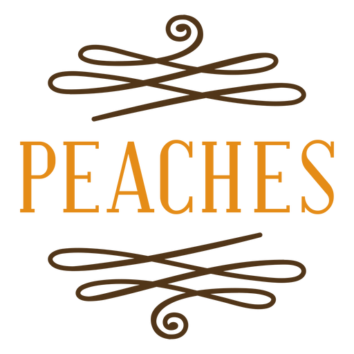 Yellow peaches label stroke
