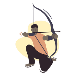 Tiro con arco-Personajes-FlatWashBrushedShapes - 4 1 Diseño PNG
