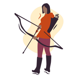 Tiro con arco-Personajes-FlatWashBrushedShapes - 6 1 Diseño PNG