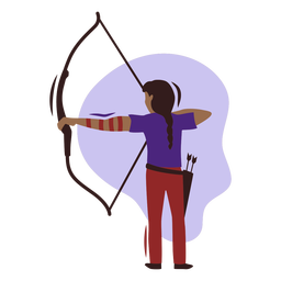 Girl archer flat  Transparent PNG