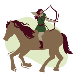 Tiro con arco-Personajes-FlatWashBrushedShapes - 8 1 Diseño PNG