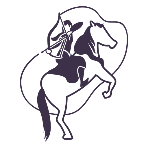 Archer on a white horse cut out PNG Design