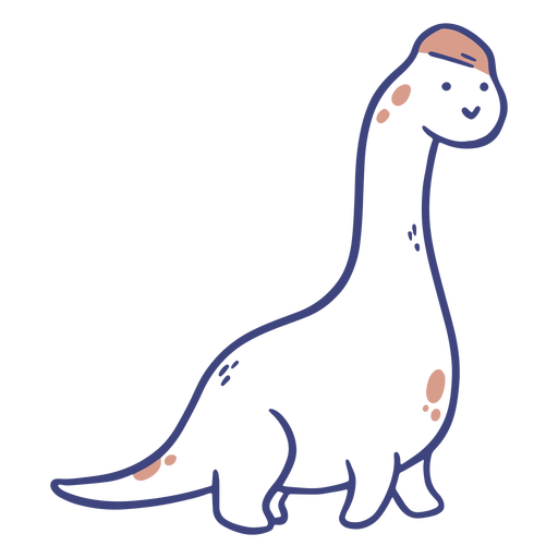 Cute brontosaurus dinosaur PNG Design