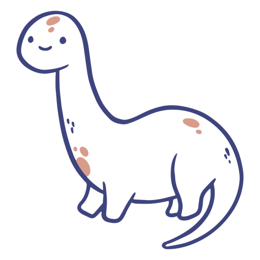 Cute apatosaurus dinosaur PNG Design