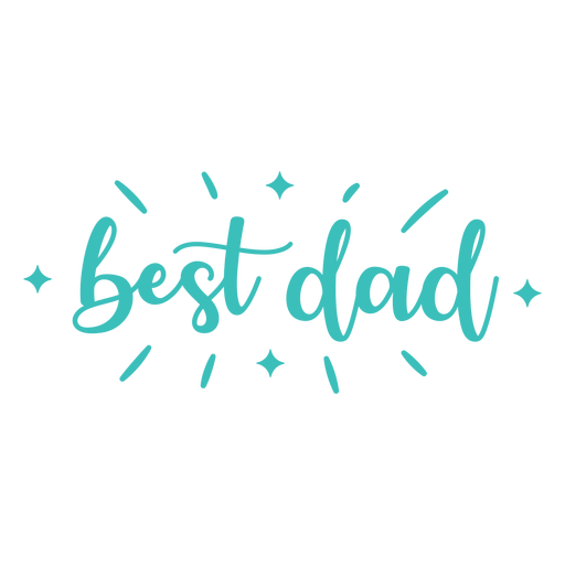 Best dad lettering flat quote PNG Design