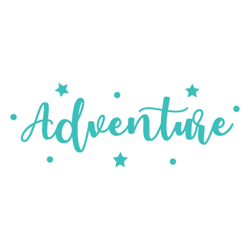 Adventure lettering flat quote