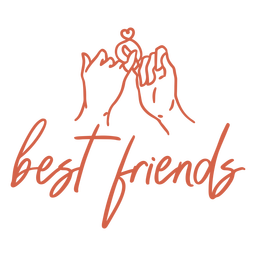 Best friends lettering stroke quote PNG Design Transparent PNG