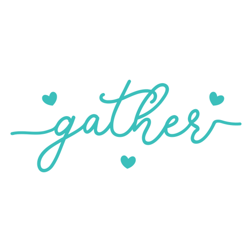 Gather lettering flat quote