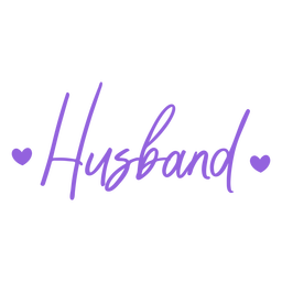 Husband lettering flat quote PNG Design