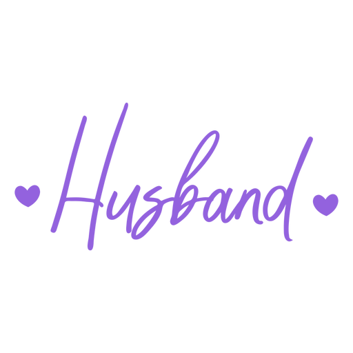 Husband lettering flat quote
