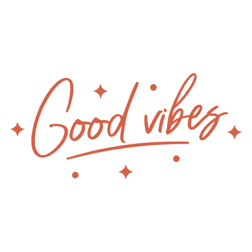 Good vibes lettering flat quote