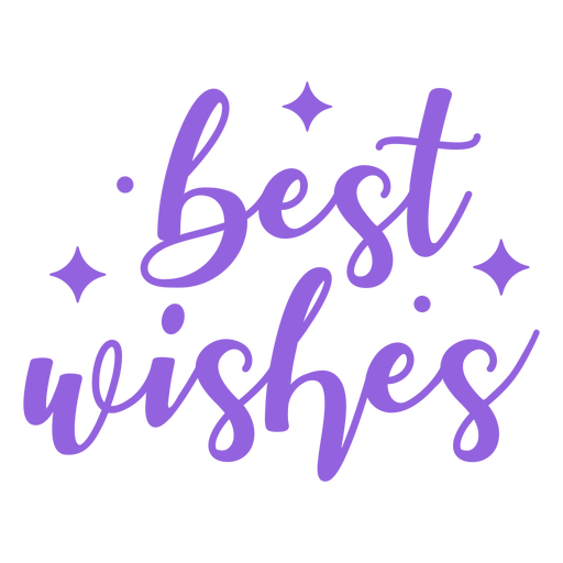 Best wishes quote lettering element