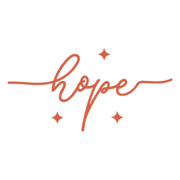 Hope lettering label PNG Design