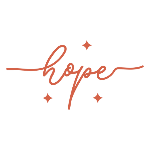 Hope lettering label