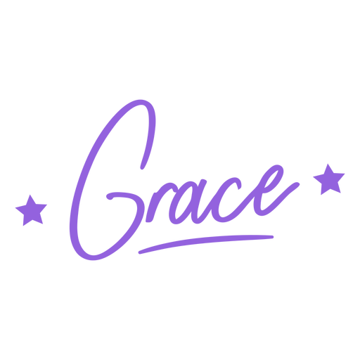 Grace lettering label PNG Design