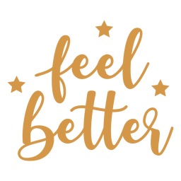 Feel better lettering label PNG Design