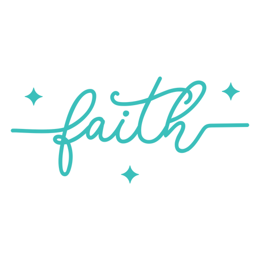 Faith lettering label PNG Design