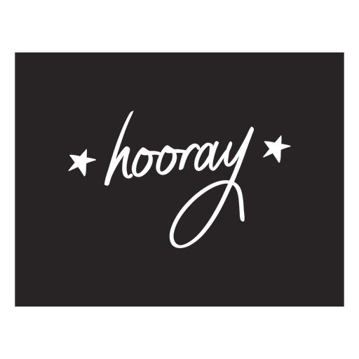 Hooray lettering quote element PNG Design