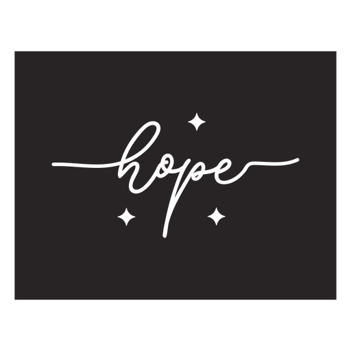 Hope lettering quote element PNG Design