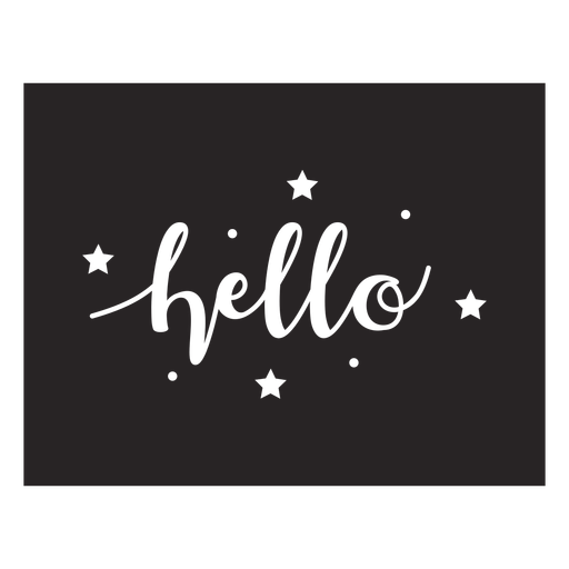 Hello lettering quote element PNG Design