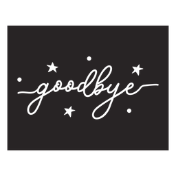 Goodbye Lettering PNG & SVG Design For T-Shirts