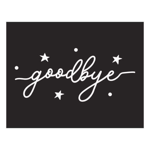 Goodbye lettering PNG Design