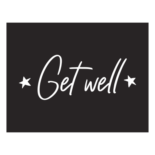 Get well lettering quote element