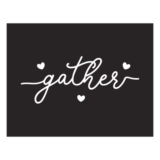 Gather lettering quote element