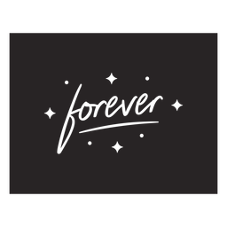 Forever lettering quote element PNG Design
