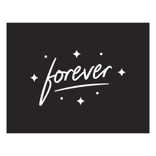 Forever lettering quote element PNG Design