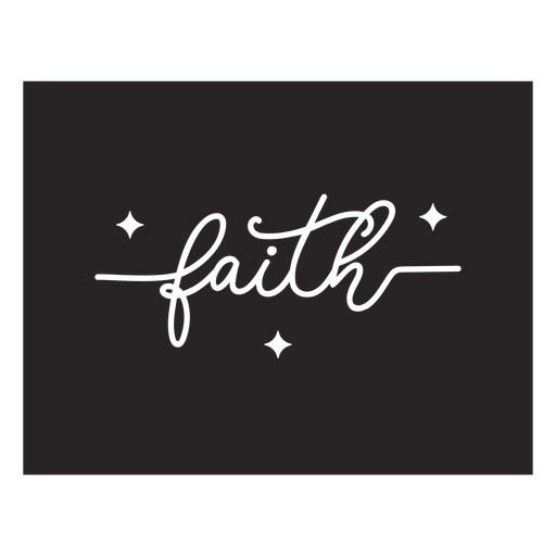 Faith lettering quote element
