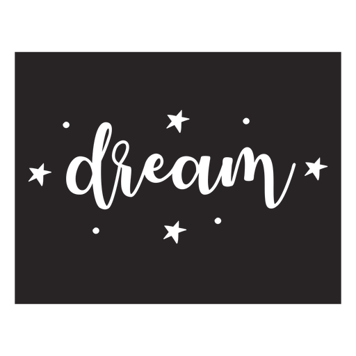 Dream lettering quote element