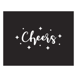 Cheers lettering quote element PNG Design