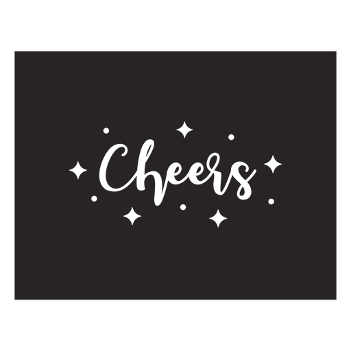Cheers lettering quote element PNG Design