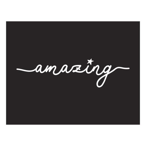 Amazing lettering quote element PNG Design