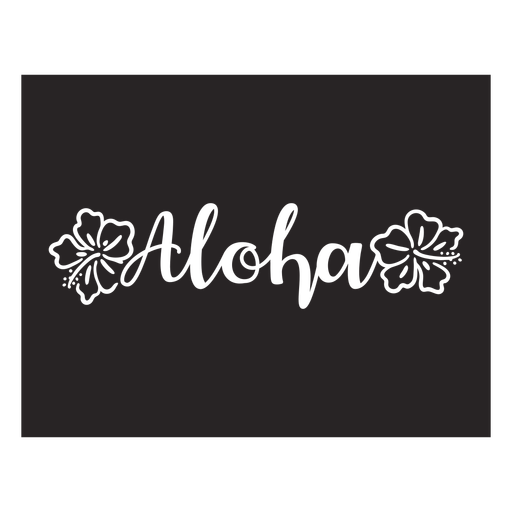 Aloha lettering quote element
