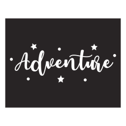 Elemento de citação de letras de aventura Desenho PNG