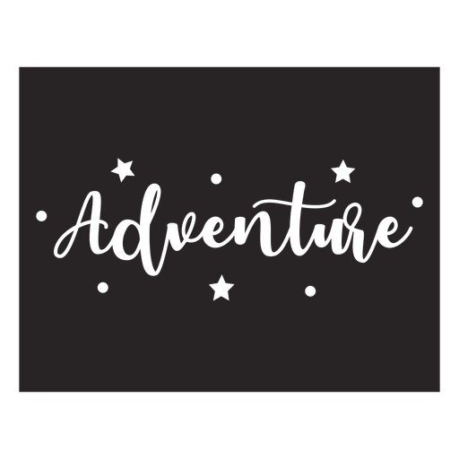 Adventure lettering quote element