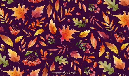 Autumn season leaves pattern design