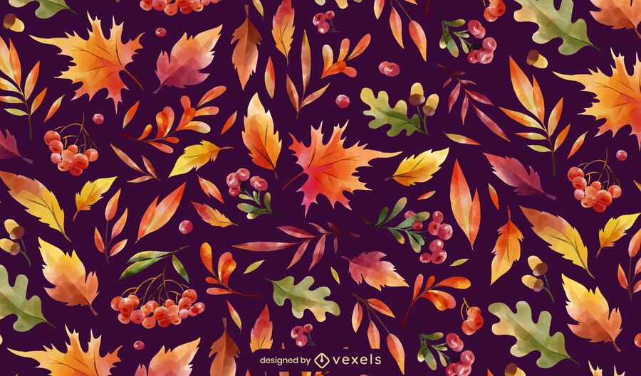 Autumn season leaves pattern design Autumn season leaves pattern design