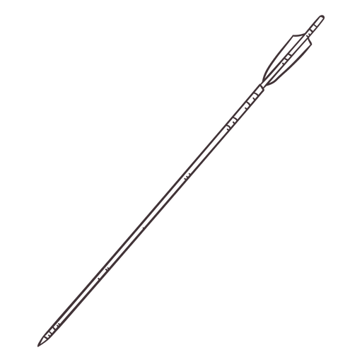 Simple stroke archery arrow PNG Design