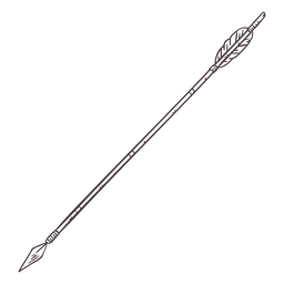 Pointy archery arrow stroke PNG Design Transparent PNG