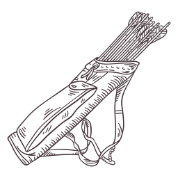 Archery-Bows-RealisticDetailedContourLine-Stroke-CR - 14 Desenho PNG