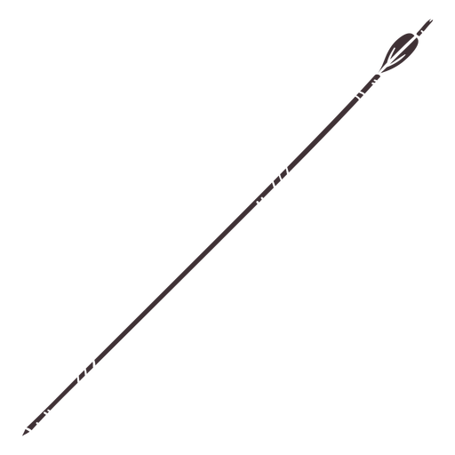 Small fletching archery arrow cut out PNG Design