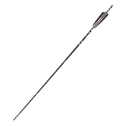 Long fletching archery arrow cut out PNG Design