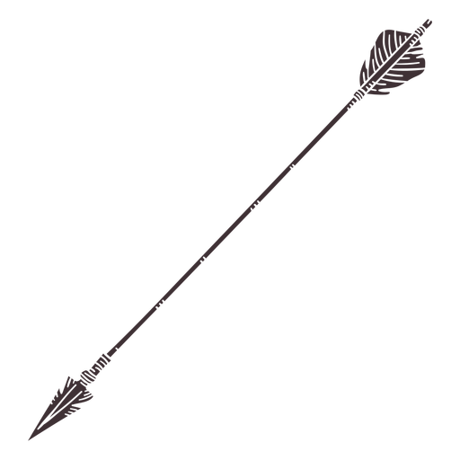 Broad head and fletching arrow  PNG Design