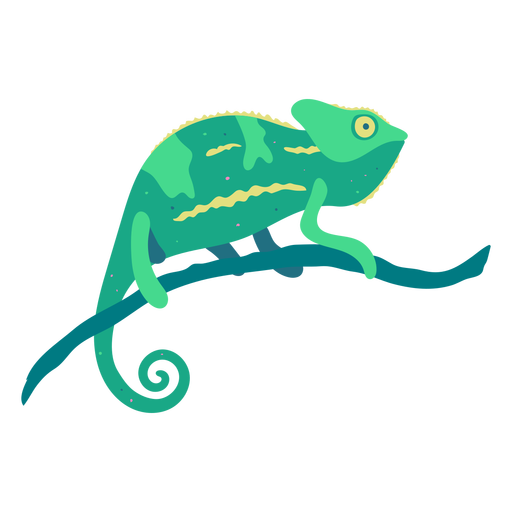 Green chameleon animal nature PNG Design